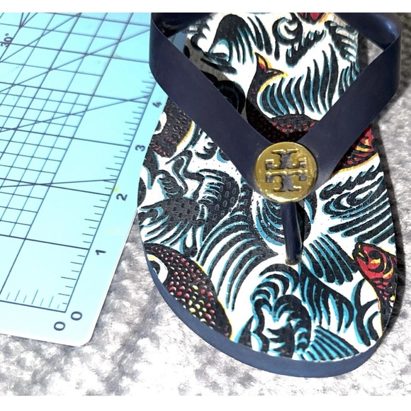 Tory Burch Multicolor Fish Pattern Flip Flops unknown size - Picture 9 of 12